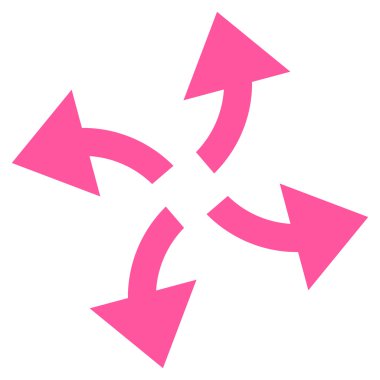 Santrifüj oklar düz vektör simgesi