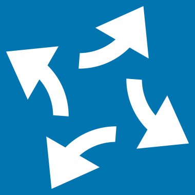 Santrifüj oklar düz vektör simgesi