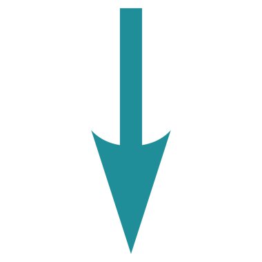 Düz vektör simgesi aşağı ok keskin