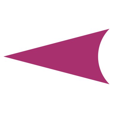 Ok ucu sol düz vektör simgesi