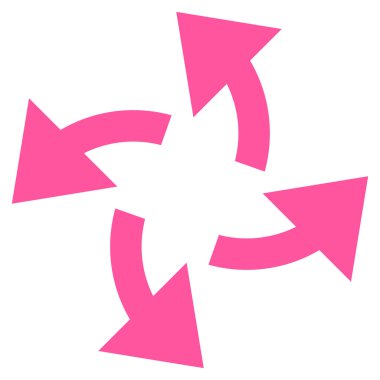 Santrifüj oklar düz vektör simgesi