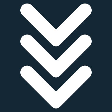 Düz vektör simgesi aşağı çift ok ucu