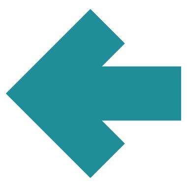 Ok sol düz vektör simgesi