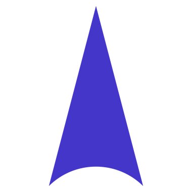 Ok ucu kadar düz vektör simgesi