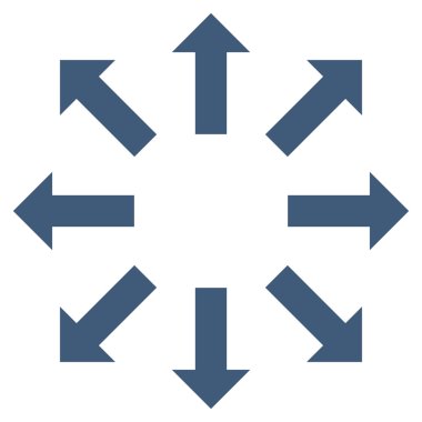 Oklar düz vektör simge patlayabilir