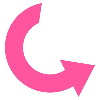 Saatin tersi yönde düz vektör simge döndürmek