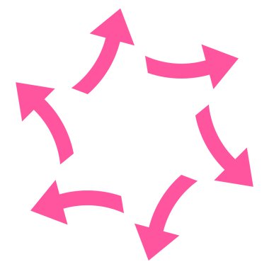 Santrifüj oklar düz vektör simgesi