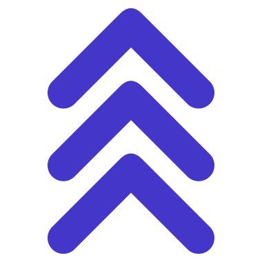 Düz vektör simge yukarı çift ok ucu