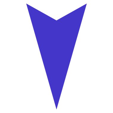 Düz vektör simgesi aşağı ok ucu