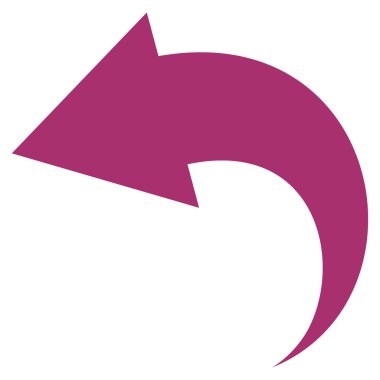 Düz vektör simgesi geri al