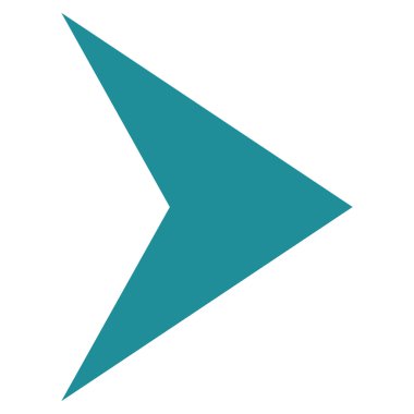 Ok ucu sağ düz vektör simgesi