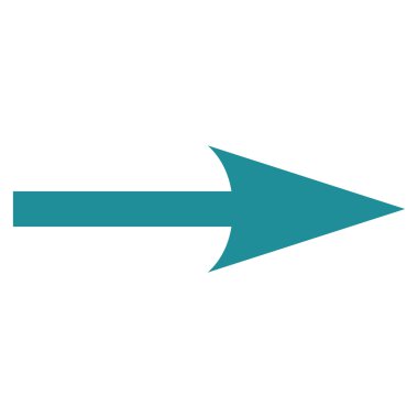 Ok keskin değil düz vektör simgesi