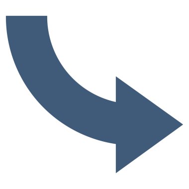 Sağa döndür düz vektör simgesi