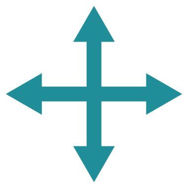 Oklar düz vektör simgesini genişletin