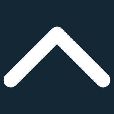 Yön yukarı düz vektör simgesi