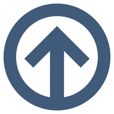 Yön yukarı düz vektör simgesi