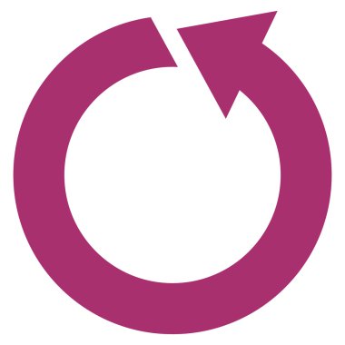 Saatin tersi yönde düz vektör simge döndürmek