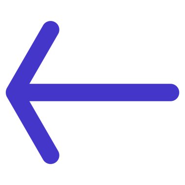 Ok sol düz vektör simgesi