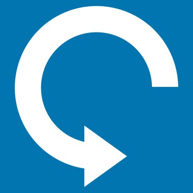 Sağa döndür düz vektör simgesi