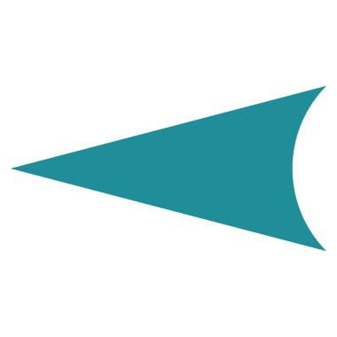 Ok ucu sol düz vektör simgesi