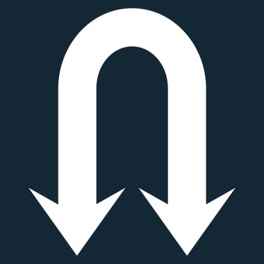 Geri dönmemiz ok düz vektör simgesi