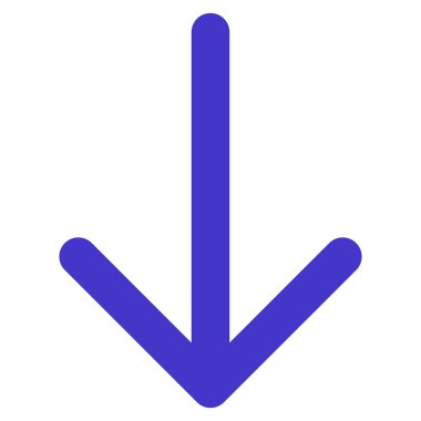 Düz vektör simgesi aşağı ok