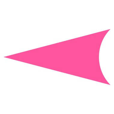 Ok ucu sol düz vektör simgesi