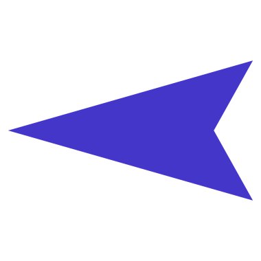 Ok ucu sol düz vektör simgesi