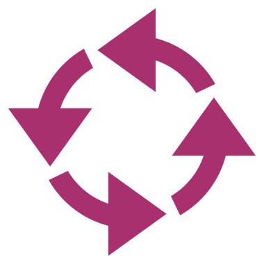 Geri dönüşüm düz vektör simgesi