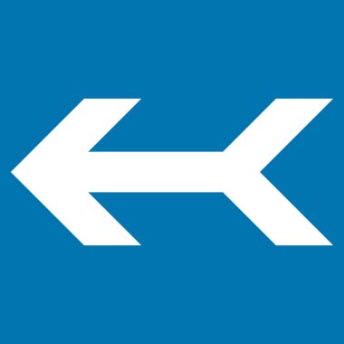 Ok sol düz vektör simgesi