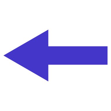 Ok sol düz vektör simgesi