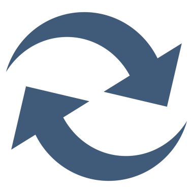 Oklar düz vektör simge Yenile