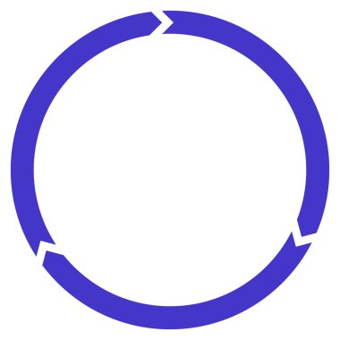 Döndürme düz vektör simgesi