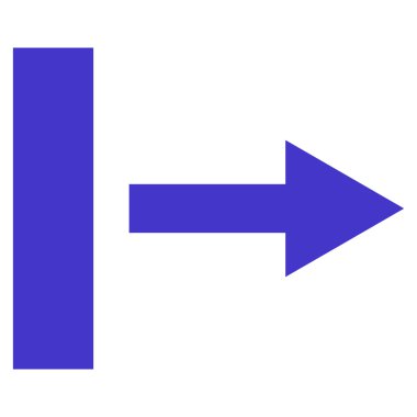 Sağa çekin düz vektör simgesi