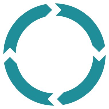 Döndürme düz vektör simgesi