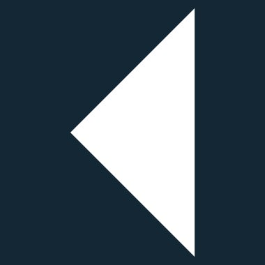 Ok ucu sol düz vektör simgesi