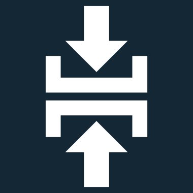 Basın düşey yönde düz vektör simgesi