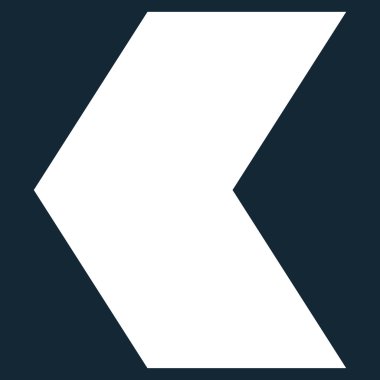 Yön sol düz vektör simgesi