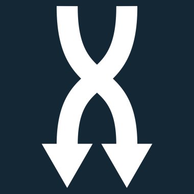 Düz vektör simgesi aşağı okları shuffle