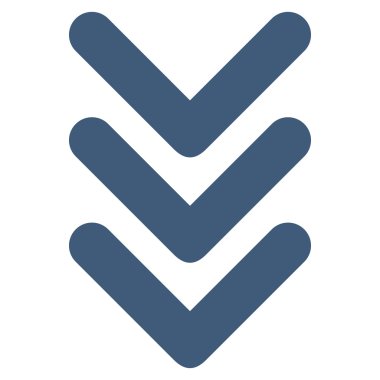 Düz vektör simgesi aşağı çift ok ucu