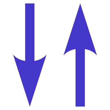 Vektör simge dikey Exchange oklar düz