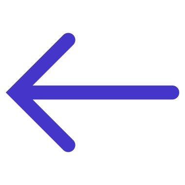 Ok sol düz vektör simgesi