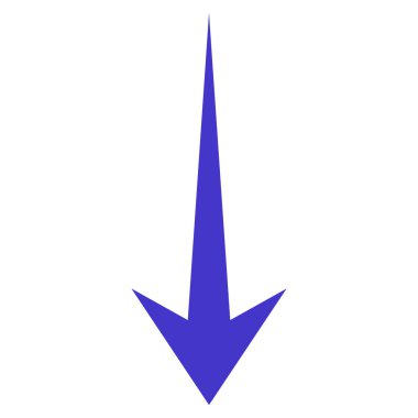 Düz vektör simgesi aşağı ok