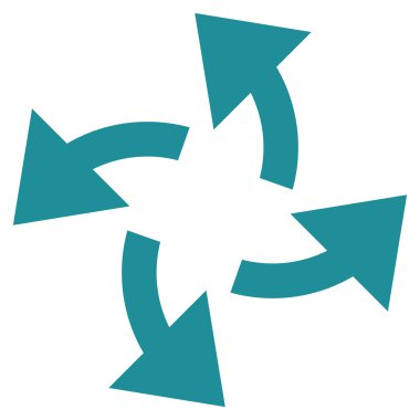 Santrifüj oklar düz vektör simgesi