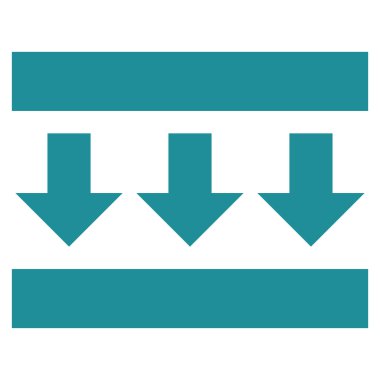 Basıncı aşağı düz vektör simgesi