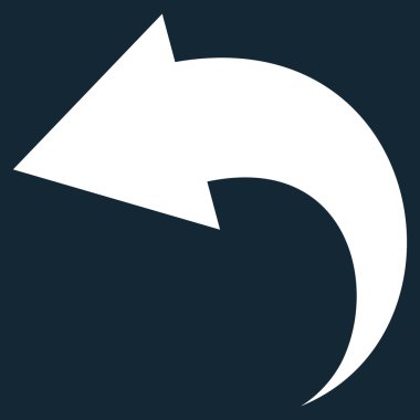 Düz vektör simgesi geri al