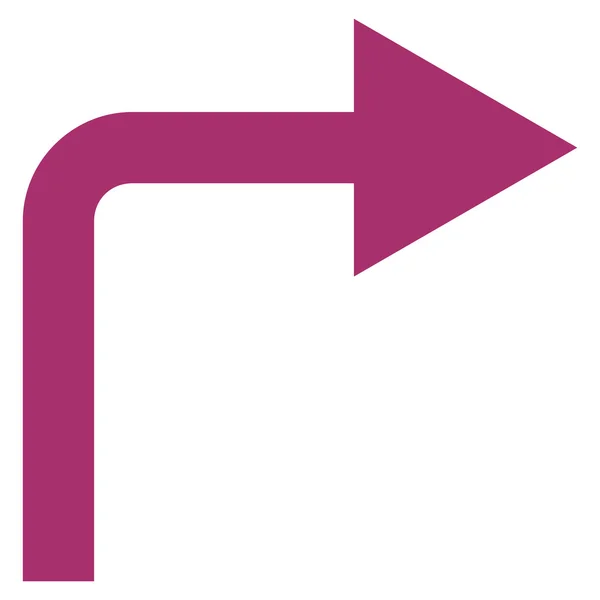 Gira a destra Icona vettoriale piatta — Vettoriale Stock