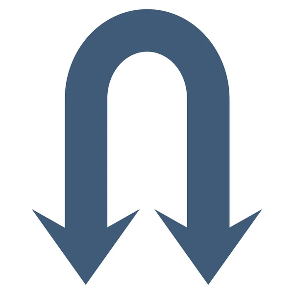 Double Back Arrow Flat Vector Icon — Stock Vector