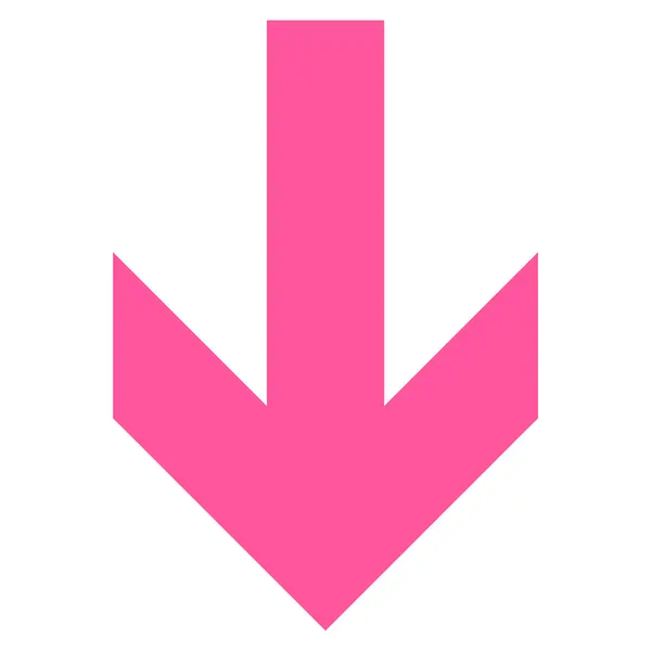Flecha hacia abajo plano Vector icono — Vector de stock