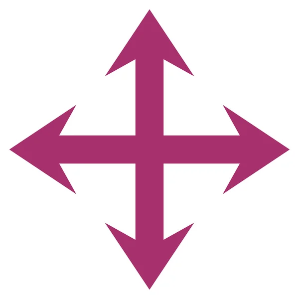 Ampliar Flechas Icono de Vector Plano — Vector de stock